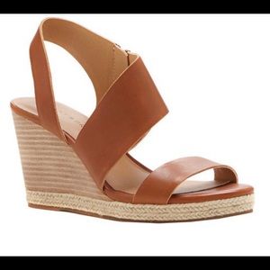 New Lucky Brand Lowden Slingback Wedge Sandal